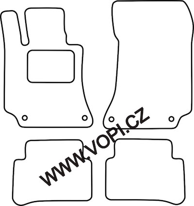 Textil-Autoteppiche Mercedes E W212 sedan/combi facelift 2014 - 2015 Autofit (2974)